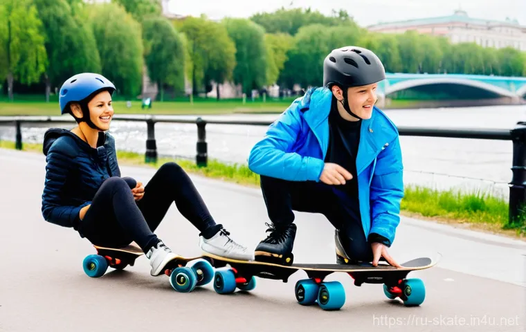 스케이트로 친환경 생활 실천 - **Prompt:** A serene and active scene featuring an individual, dressed in breathable sports attire (...