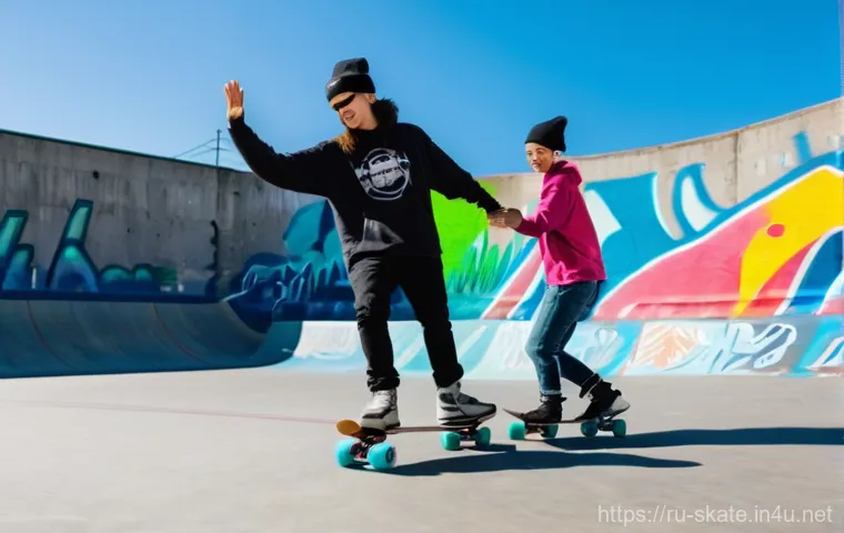 스케이트 사용자 인터뷰 - **Prompt:** A young person, approximately 16-18 years old, with a focused and slightly nervous expre...