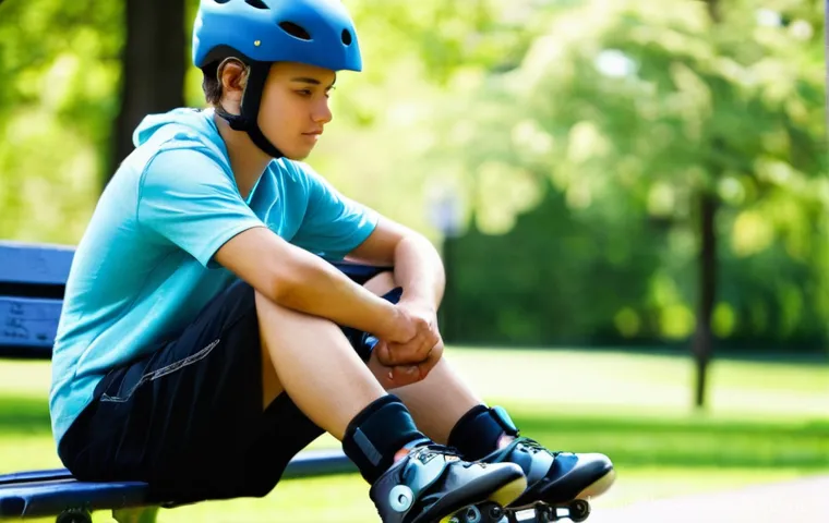 스케이트로 칼로리 소모하기 - **Prompt:** "An energetic, action-oriented full-body image of a fit adult, approximately 25-30 years...