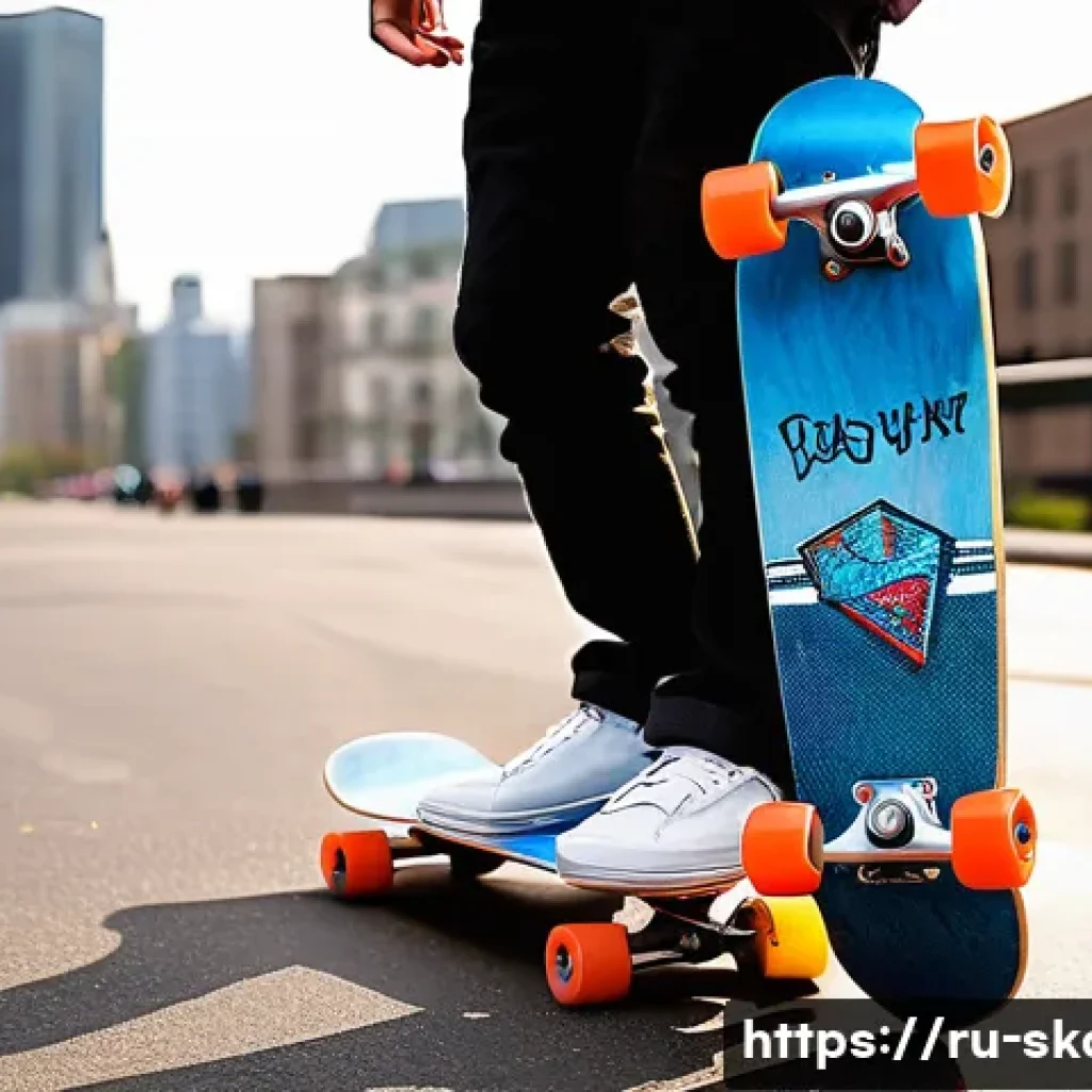 스케이트 신상품 리뷰 - A sleek, modern skateboard deck made from lightweight carbon fiber composite layered over maple wood...